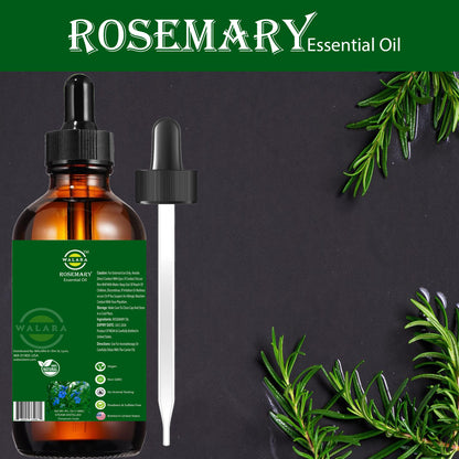 Rosemary Oil for Hair Growth – Nourishes Split Ends, Hydrates Dry Scalp, Strengthens Hair | Suitable for All Hair Types 4 Oz