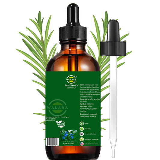 Rosemary Oil for Hair Growth – Nourishes Split Ends, Hydrates Dry Scalp, Strengthens Hair | Suitable for All Hair Types , 2 OZ