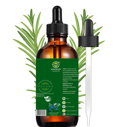 Rosemary Oil for Hair Growth – Nourishes Split Ends, Hydrates Dry Scalp, Strengthens Hair | Suitable for All Hair Types 4 Oz